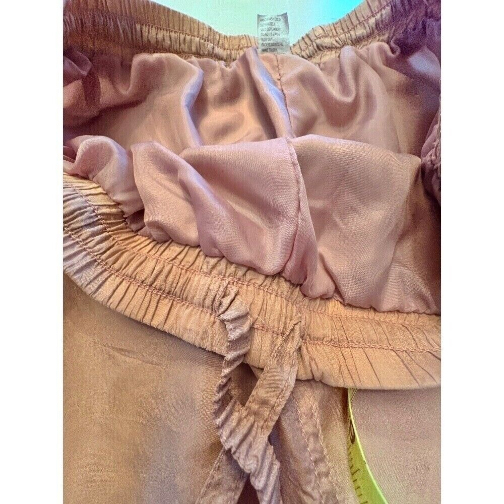 MAURADA Vntg 90's Y2K 100% Silk Pink Tracksuit, Quilted Jacket & Pants Set SZ XL - Picture 11 of 16